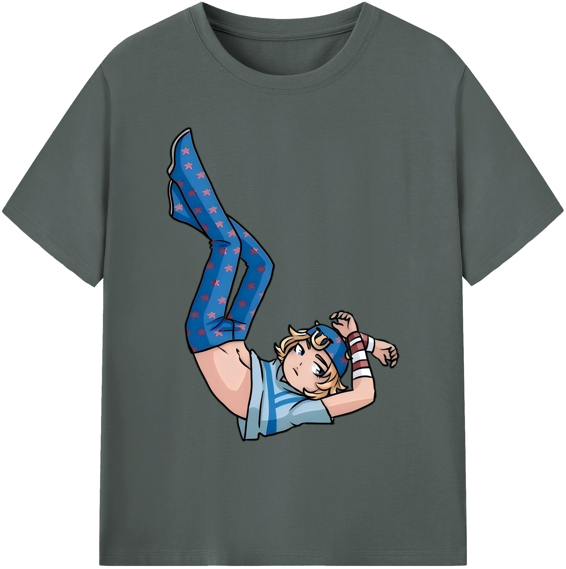 （画像用） ジョジョの奇妙な冒険 グイード?ミスタ JoJo's Bizarre Adventure Guido Mista 綿100％ メンズ半袖Tシャツ｜肌触りやわらか＆通気性